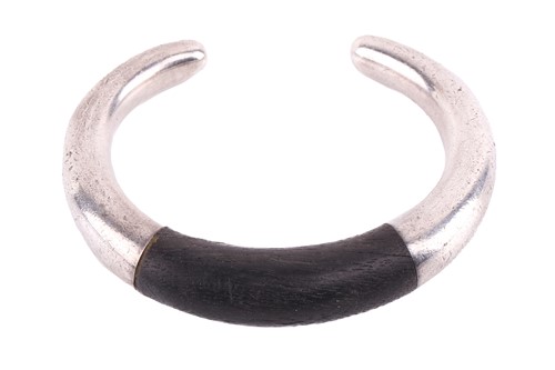 Lot 378 - Georg Jensen - 'Aura' open cuff bangle,...