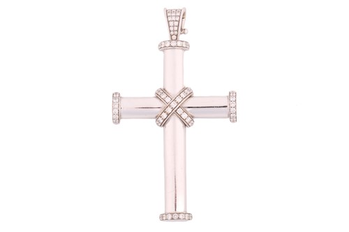 Lot 258 - Theo Fennell - a diamond-set cross pendant in...