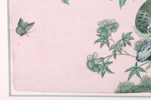 Lot 340 - A pair of 18th-century Chinoiserie wallpaper...