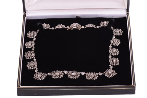 Lot 142 - A 19th-century necklace set with rose-cut...