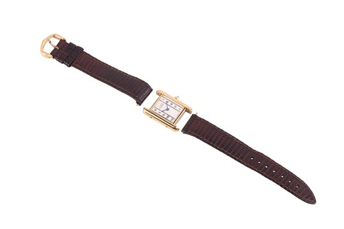 Lot 441 - A Must de Cartier Tank Vermeil ladies Quartz...