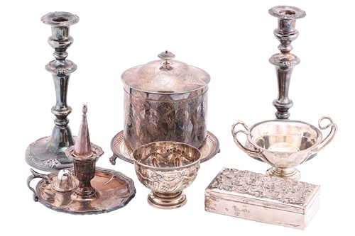 Lot 443 - A collection of silver and silver plate,...