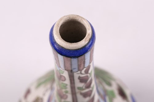 Lot 124 - A Persian fritware bottle vase, probably late...