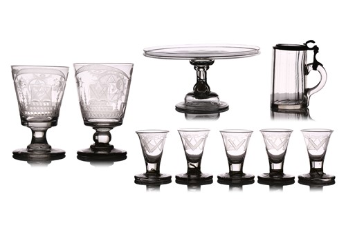 Lot 182 - A small collection of 19th/18th century glass...