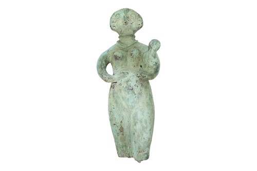 Lot 182 - A large Syro-Hittite style verdigris bronze...