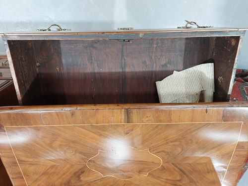 Lot 170 - A Maltese walnut and olive wood chest of small...