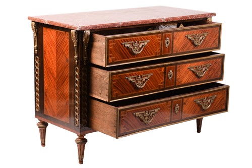 Lot 190 - A Louis XVI style kingwood commode, 20th...