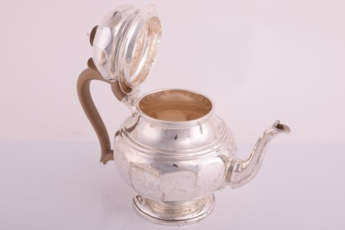 Lot 445 - A three-piece silver tea set by Elkington and...