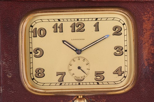 Lot 333 - A Collection of Three Travel Clocks A Longines...