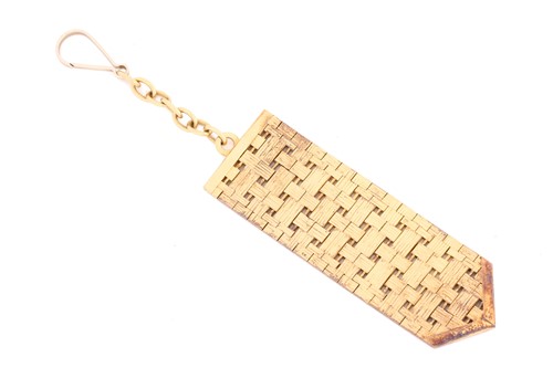 Lot 60 - A key chain designed as an articulated woven...