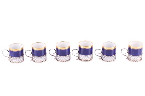 Lot 447 - A Mappin and Webb Limoges coffee service, the...