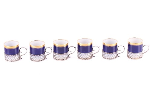 Lot 447 - A Mappin and Webb Limoges coffee service, the...