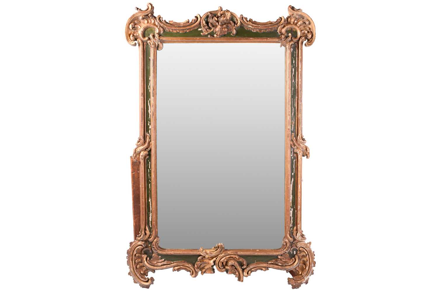 Lot 147 - A large 18th-century style Rococo wall mirror,...