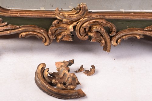 Lot 147 - A large 18th-century style Rococo wall mirror,...