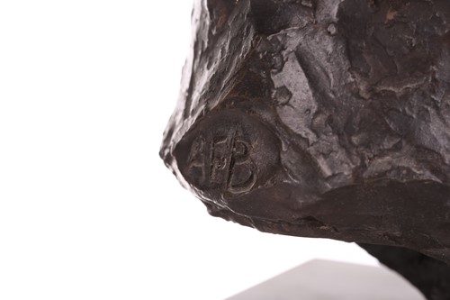 Lot 172 - AFB? A 20th-century life-size bronzed bust...