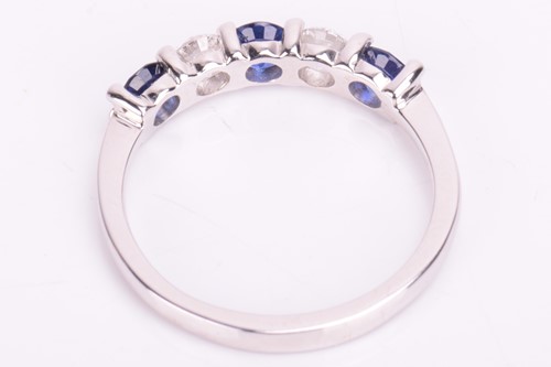 Lot 71 - A sapphire and diamond five-stone ring in 18ct...