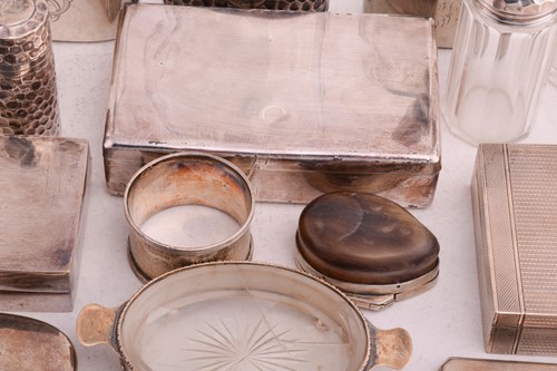 Lot 416 - A collection of silver and silver plate items...