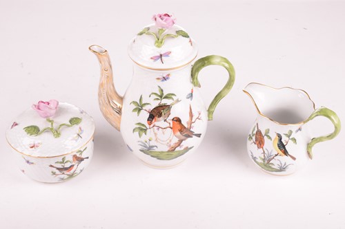 Lot 178 - A Herend Rothschild Botanical Bird porcelain...