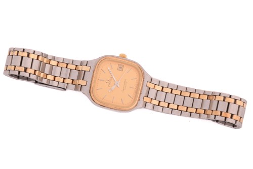 Lot 342 - An Omega Seamaster Quartz Bi-Metal Wristwatch....