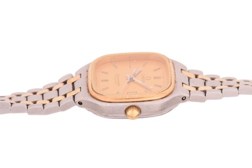 Lot 342 - An Omega Seamaster Quartz Bi-Metal Wristwatch....