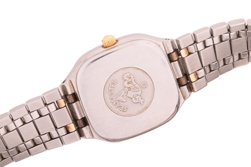 Lot 342 - An Omega Seamaster Quartz Bi-Metal Wristwatch....