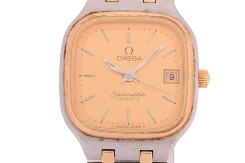 Lot 342 - An Omega Seamaster Quartz Bi-Metal Wristwatch....