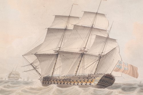 Lot 36 - 19th-century British school, A ship of the...