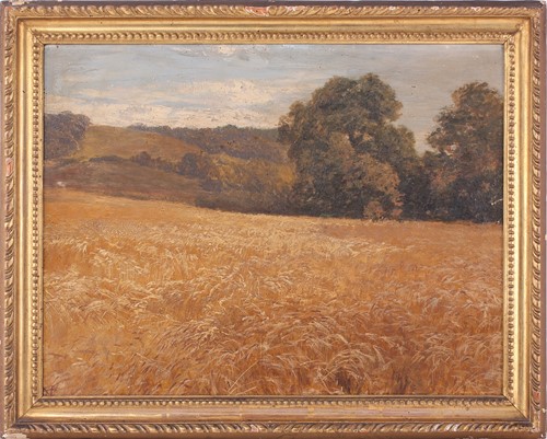 Lot 29 - George Vicat Cole (1833- 1893), Cornfield,...