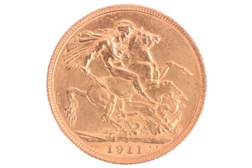 Lot 312 - A 1911 George V full sovereign, uncirculated