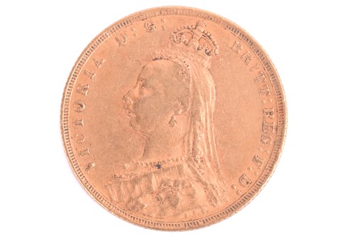 Lot 323 - An 1889 Victoria Full Sovereign, circulated.