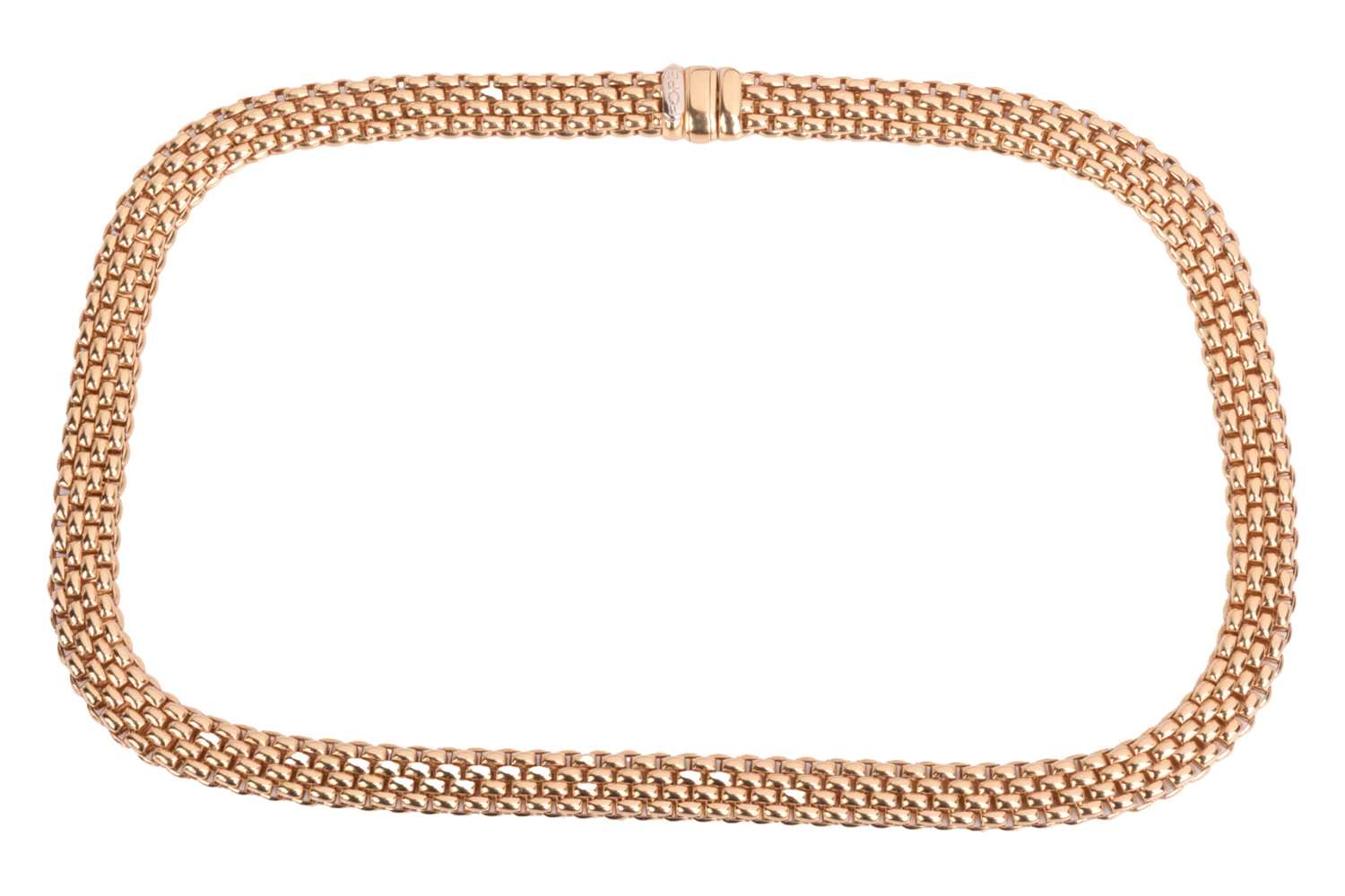 Lot 144 - Fope - a Flex'It necklace in 18ct yellow gold,...