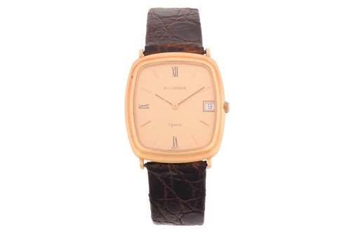 Lot 340 - A Bucherer 18ct Gold Gentleman's Dress Watch...