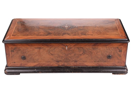 Lot 247 - A late 19th-century Swiss cylinder music box...