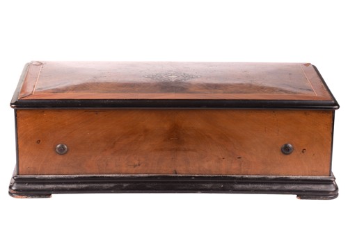 Lot 247 - A late 19th-century Swiss cylinder music box...