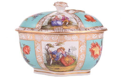 Lot 241 - A 19th-century Meissen porcelain figure group...