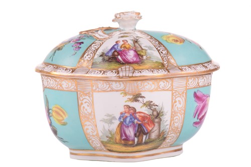 Lot 241 - A 19th-century Meissen porcelain figure group...