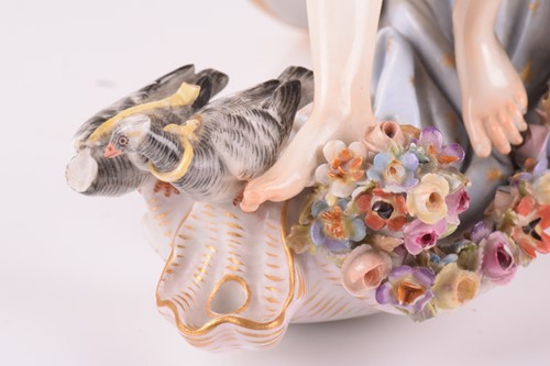 Lot 241 - A 19th-century Meissen porcelain figure group...