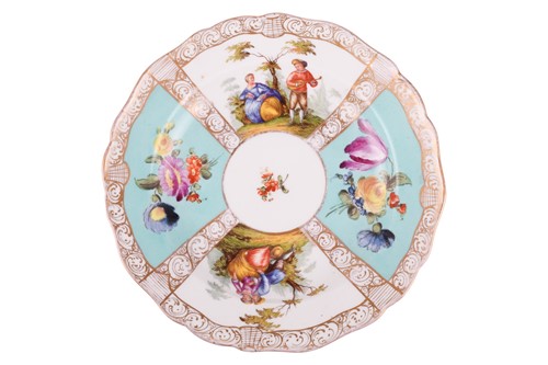 Lot 241 - A 19th-century Meissen porcelain figure group...