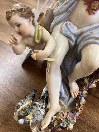 Lot 241 - A 19th-century Meissen porcelain figure group...