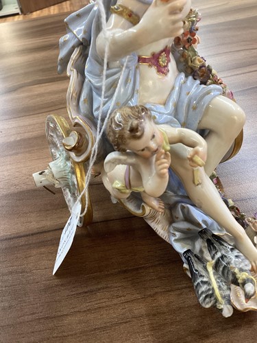 Lot 241 - A 19th-century Meissen porcelain figure group...
