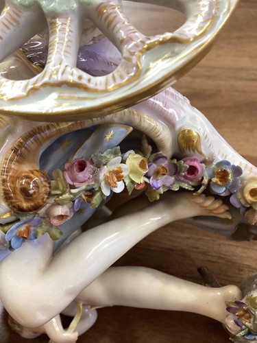 Lot 241 - A 19th-century Meissen porcelain figure group...