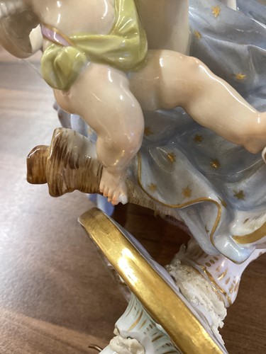 Lot 241 - A 19th-century Meissen porcelain figure group...