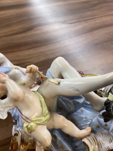 Lot 241 - A 19th-century Meissen porcelain figure group...