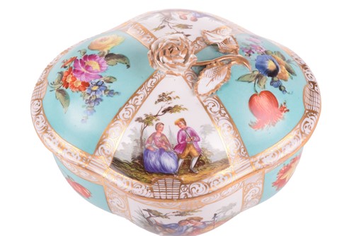 Lot 241 - A 19th-century Meissen porcelain figure group...