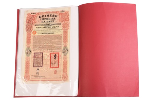 Lot 339 - Scripophily: a collection of bonds and share...