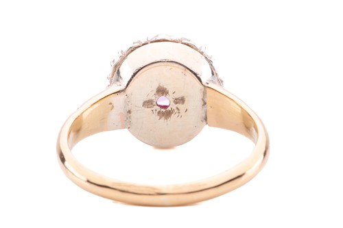Lot 4 - A pink sapphire and diamond set cluster ring,...