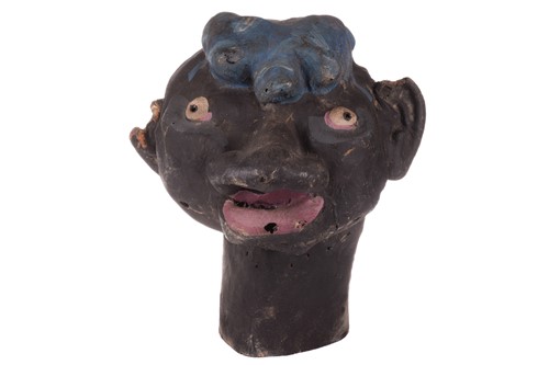 Lot 318 - An original over-sized papier mache mask/head,...