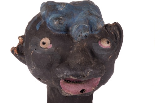 Lot 318 - An original over-sized papier mache mask/head,...