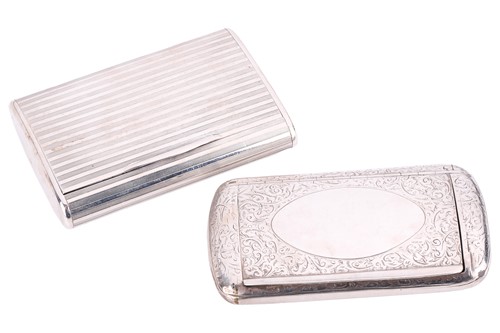 Lot 224 - Two Early 20th-century silver snuff boxes;...
