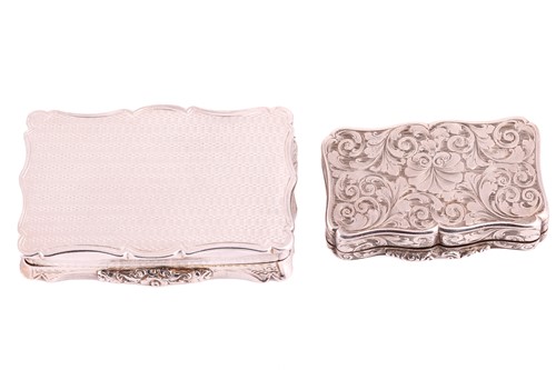 Lot 225 - Two Victorian silver snuff boxes; including a...